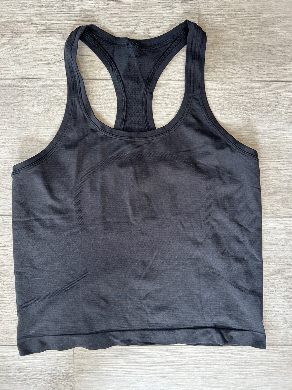 lululemon athletica Black Racerback Crop Tank